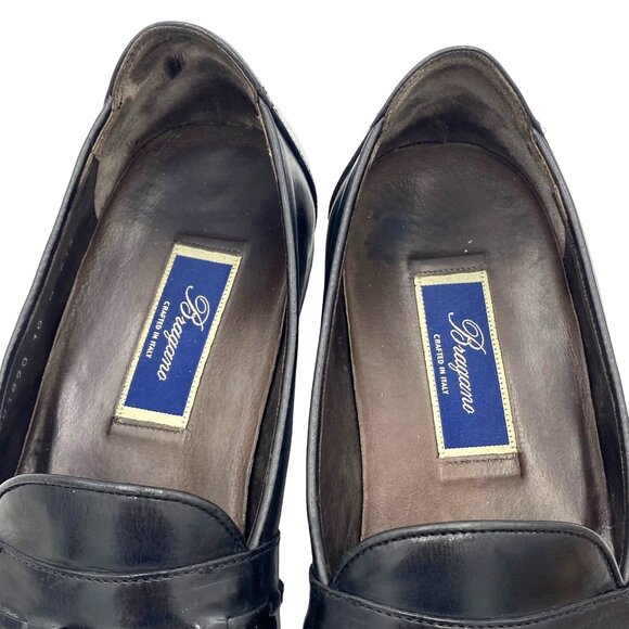 Italy Bragano Cole Haan men\'s size 10 black leather tassel loafer dress shoes main image 4